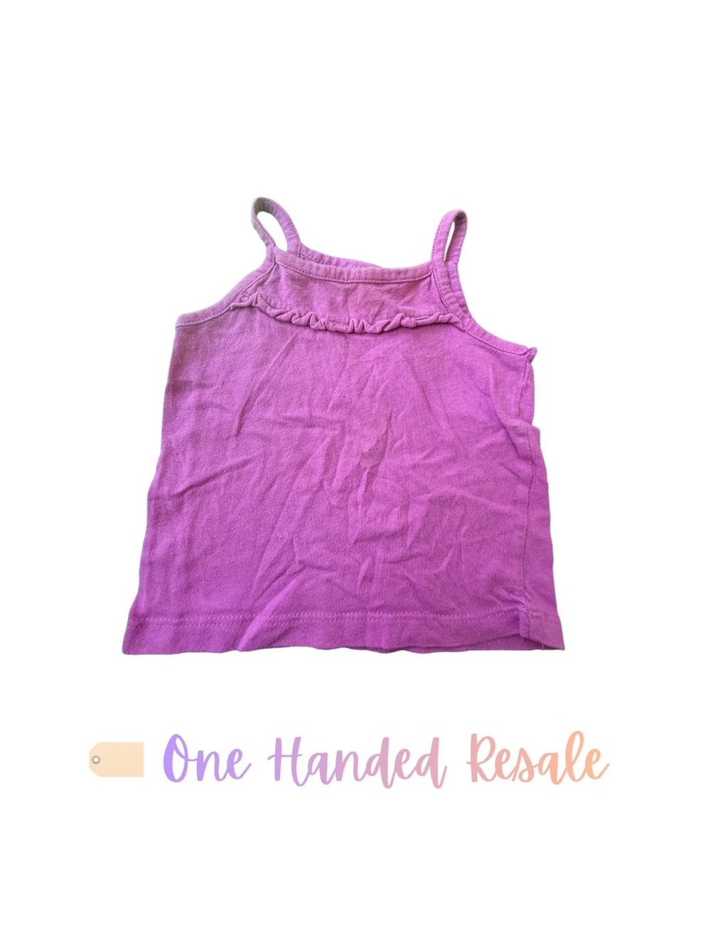 💜 Circo Lilac Lavender Kids Girls Tank Top w/ Ruffle Detail Comfy 12M